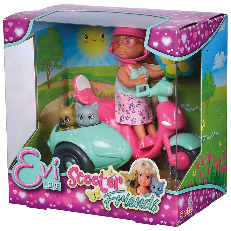 Evi Love Speelset Scooter Friends met Pop en Accessoires