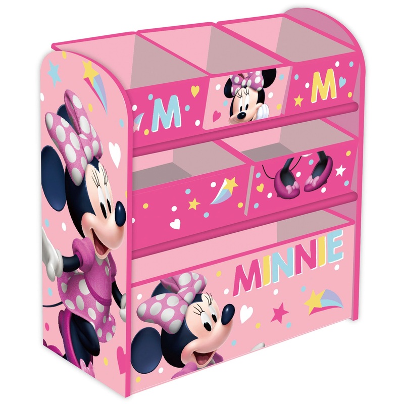 Disney Houten Opbergkast Minnie Mouse met 5 Opbergboxen roze