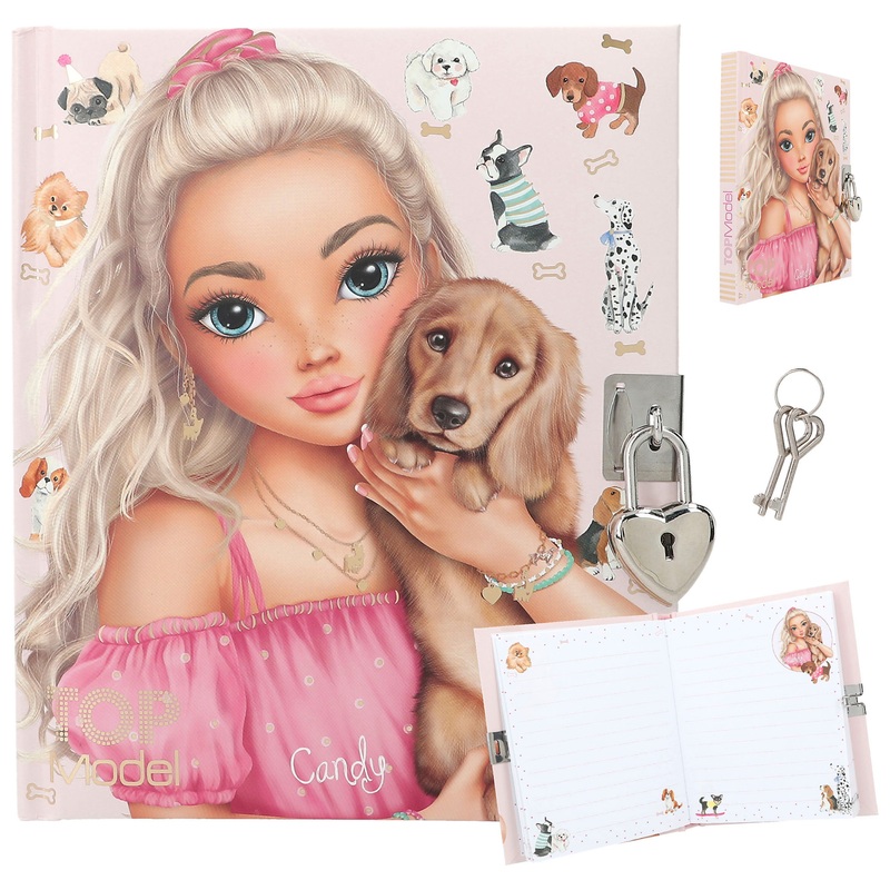 TOPModel Dagboek met slot Doggy KITTY and DOGGY