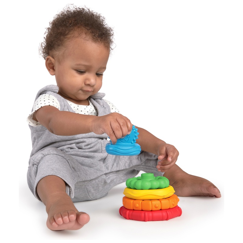Baby Einstein Motoriek Speelgoed Stack & Teethe Stapeltoren met Bijtringen