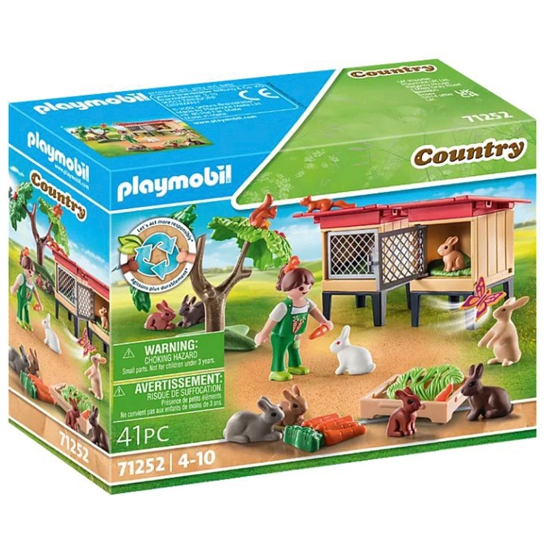 PLAYMOBIL Country 71252 Konijnenhok Set