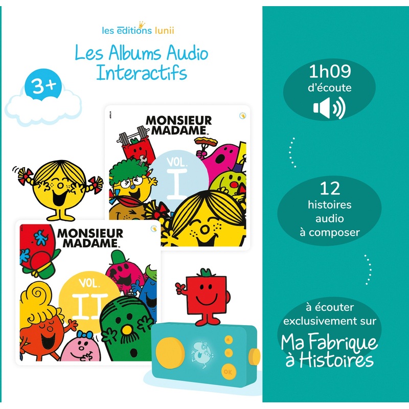 Lunii Albums Audio Interactifs Monsieur Madame Volume Et Smyths Toys France