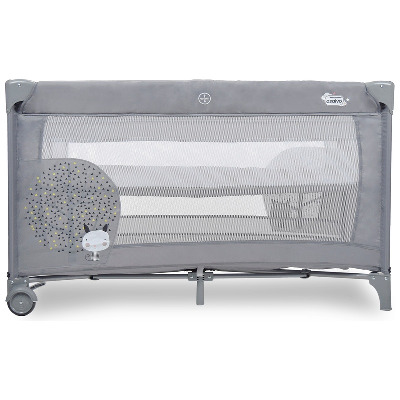 Asalvo Campingbedje Smooth Nordic 120 x 57 cm grijs