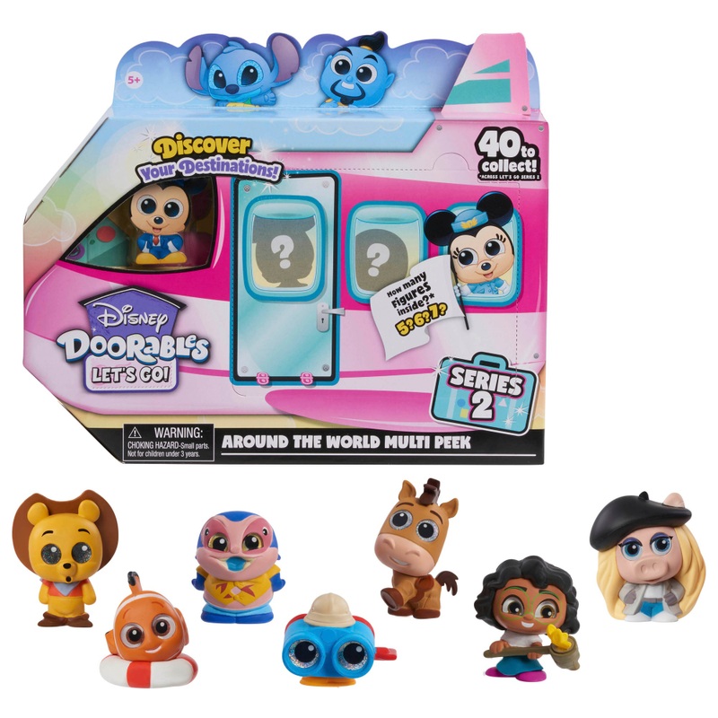 Disney Doorables - Coffret Figurines Tour Du Monde Série 1 ou Série 2 - Modèle Surprise