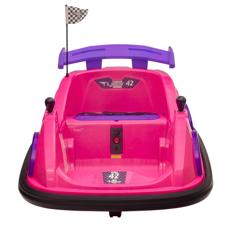 LED lights glowing on the Flybar Bumper Car