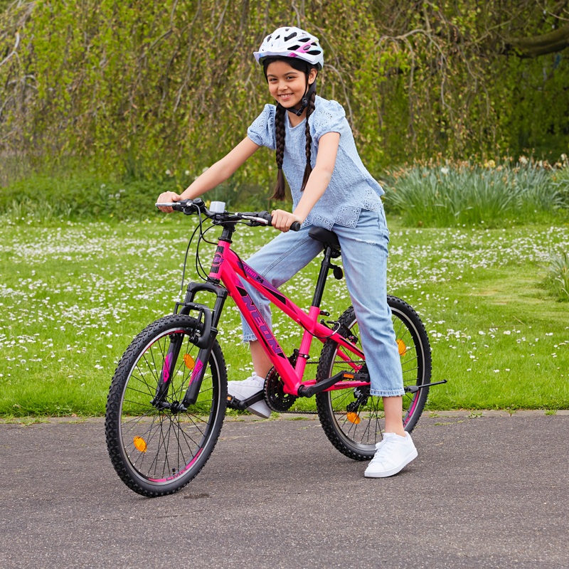 24 Inch Mountainbike Luna Kinderfiets neonroze