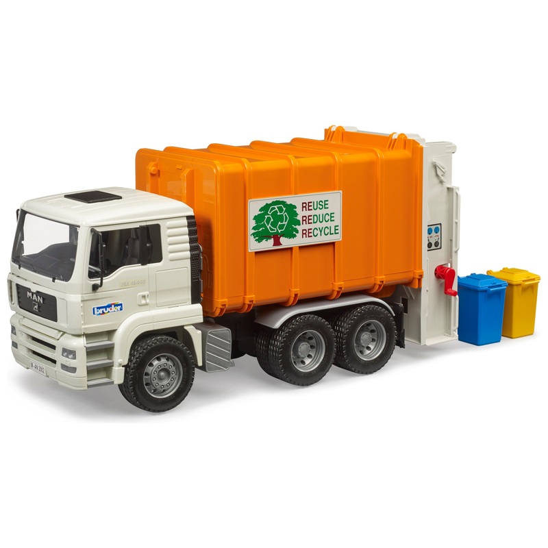 Bruder - Camion Poubelle MAN TGA avec 2 Poubelles