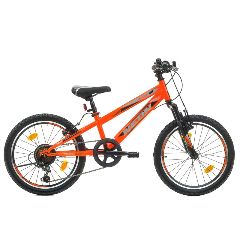 20 Inch Mountainbike Rock Kinderfiets Neon oranje