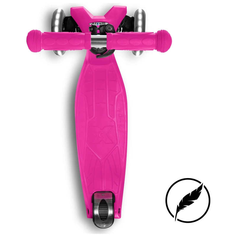 Micro Maxi Plus LED Scooter Pink front view