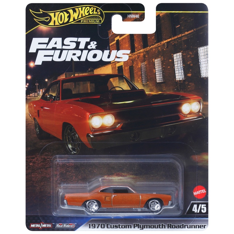 Hot Wheels - Fast & Furious 1/64 Véhicule Plymouth 70 Roadrunner