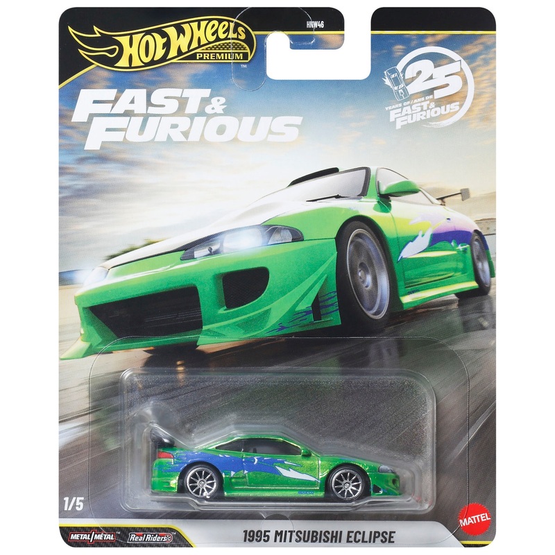 Hot Wheels Premium Fast & Furious 1:64 1995 Mitsubishi Eclipse Die-Cast Car