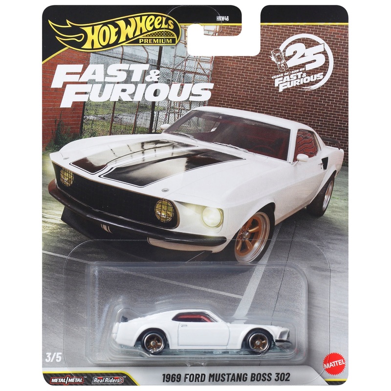 Hot Wheels Premium Fast & Furious 1:64 1969 Ford Mustang Boss 302 Die-Cast Car