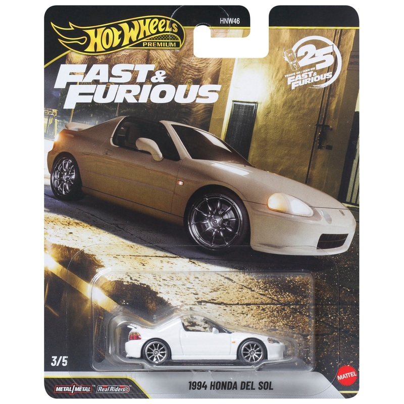 Hot Wheels Premium Fast & Furious 1:64 1994 Honda Del Sol Die-Cast Car
