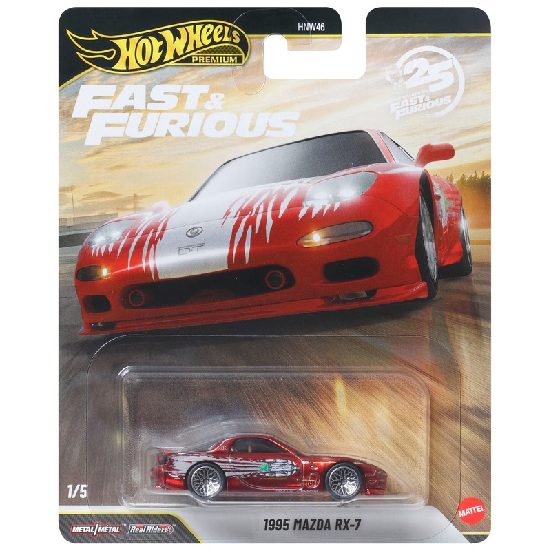 Hot Wheels Premium Fast & Furious 1:64 1995 Mazda RX-7 Die-Cast Car