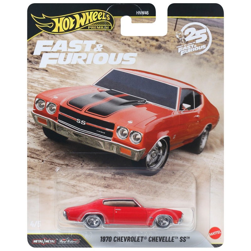 Hot Wheels - Fast & Furious 1/64 Véhicule Chevrolet Chevelle SS 1970