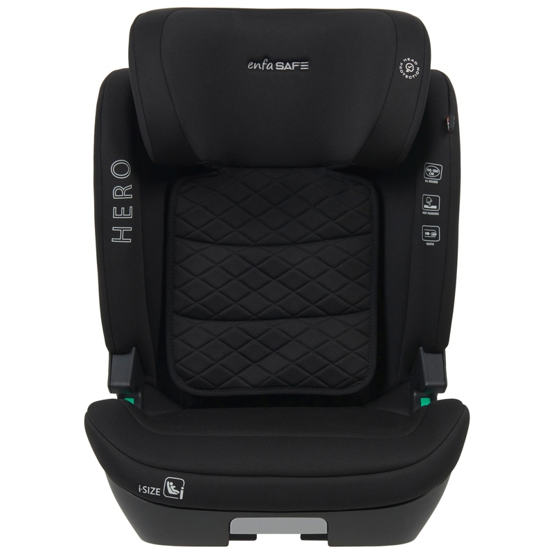 Enfasafe Autostoel Hero i-Size Highback Booster 100-150 cm Meegroei kinderzitje zwart