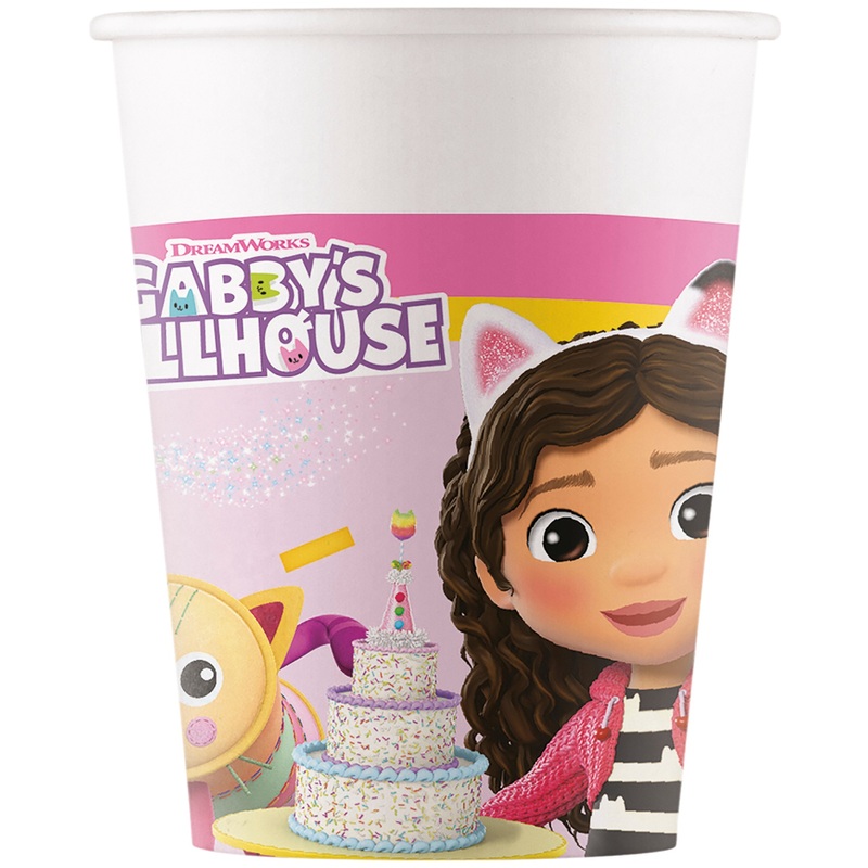 Gabby's Poppenhuis Papieren Bekertjes 8 Stuks 200 ml