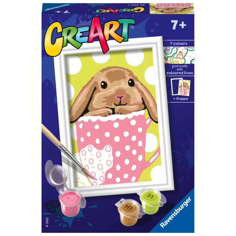 Ravensburger Creart Schilderen op Nummer Konijn in Beker