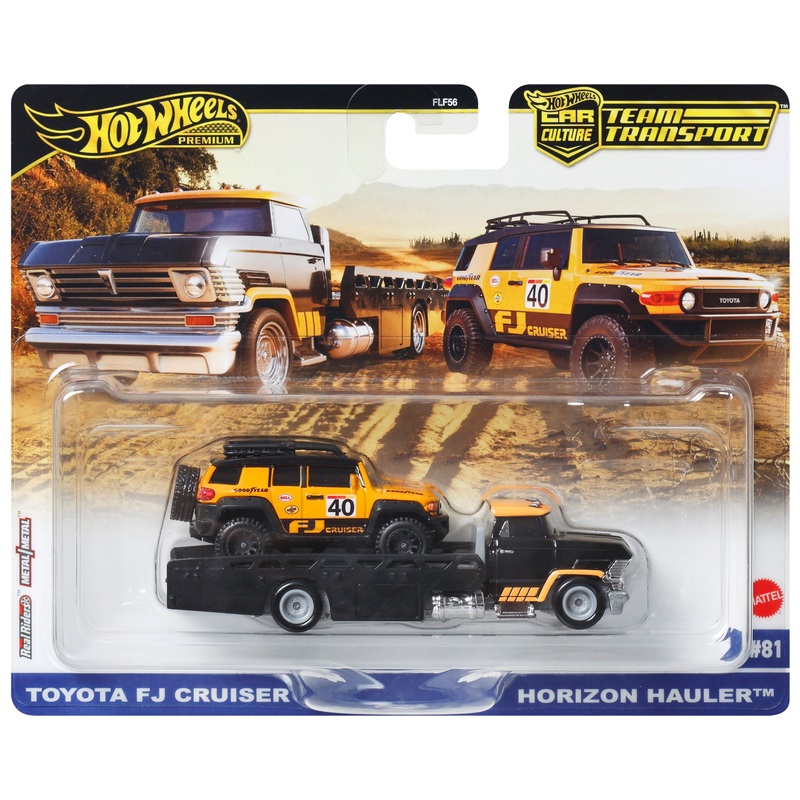 Hot Wheels - Team Transport 1/64 Véhicules Toyota FJ Cruiser et Horizon Hauler