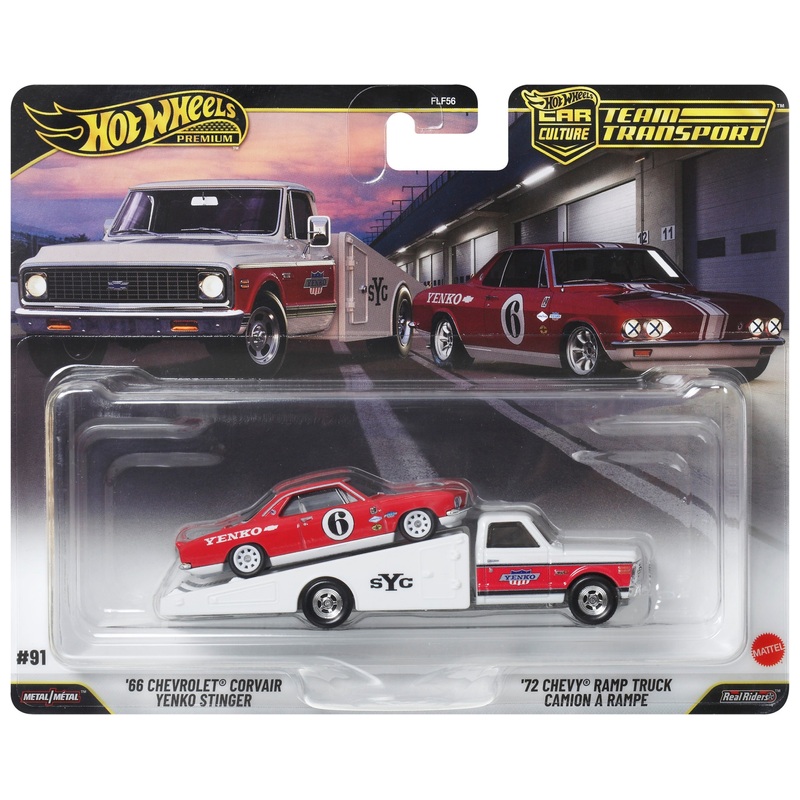 Hot Wheels Premium Team Transport Chevrolet Corvair Yenko Stinger & Chevy Ramp Truck 2 Pack