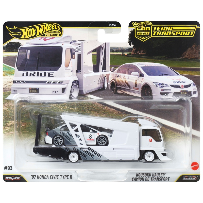 Hot Wheels Premium Team Transport '07 Honda Civic Type R & Kousoku Hauler 2 Pack