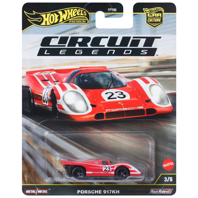 【Hot Wheels】限定 Porsche 917 Real Riders Hot Wheels PORSCHE 917-K #18 blue - HW Heritage REAL RIDERS