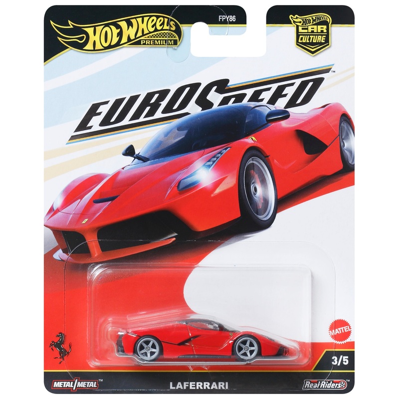 HOT WHEELS   フェラーリ Hot Wheels Premium Car Culture Eurospeed 1:64 LaFerrari Die-Cast
