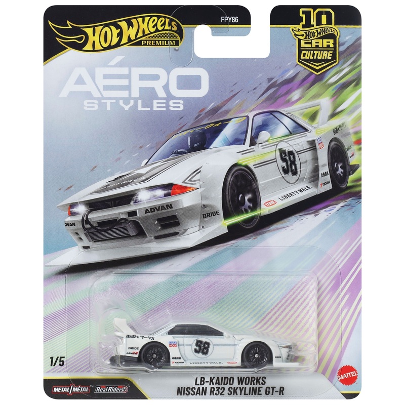 Hot Wheels Premium Aerostyles 1:64 LB-Kaido Works Nissan R32