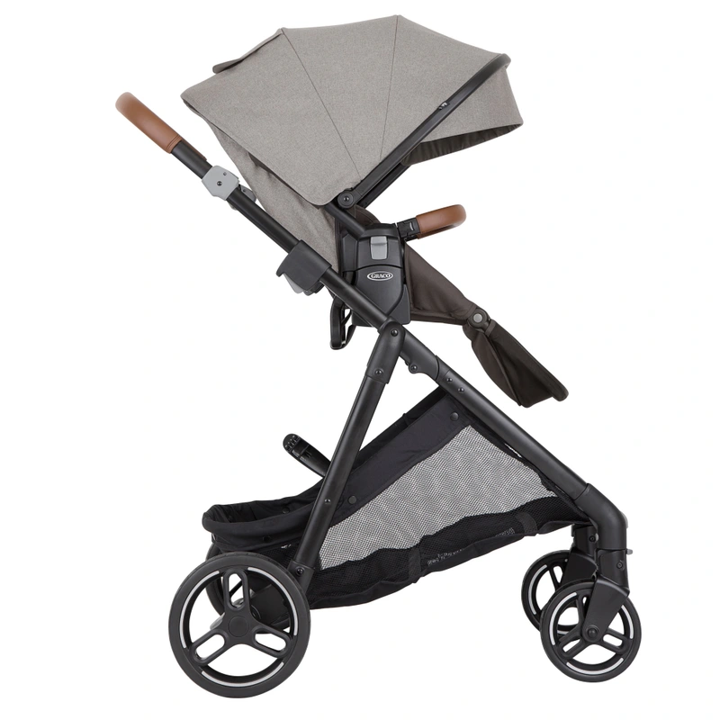 Graco Near2Me 3-in-1 Travel System with R129 Car Seat Heather view 4