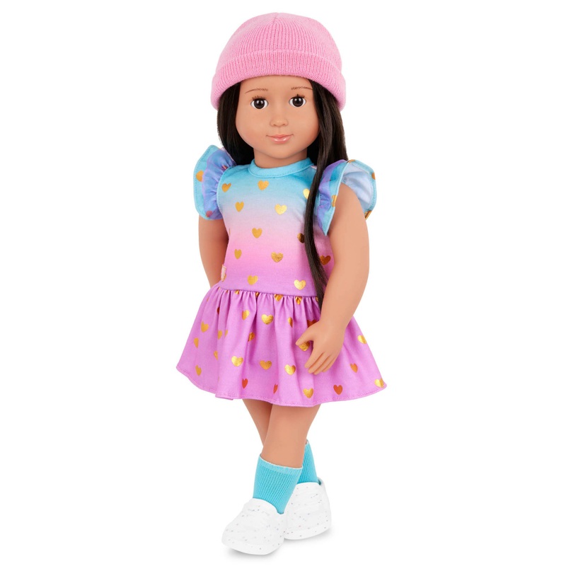 Our Generation Poppenoutfit Lovely Hearts Jurk met Accessoires 46 cm