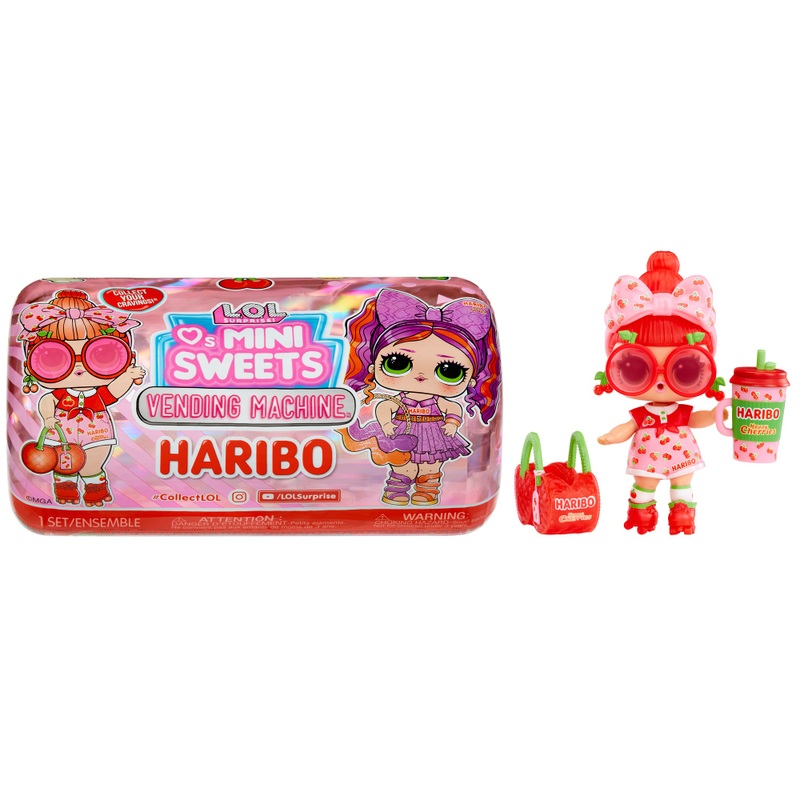 L.O.L. Surprise! x Haribo - Mini Sweets Poupée et 4 Accessoires - Capsule Surprise