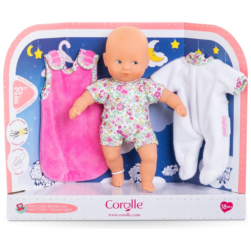 Corolle - Poupée Mini Câlin Bonne nuit Jardin en Fleurs 20 cm