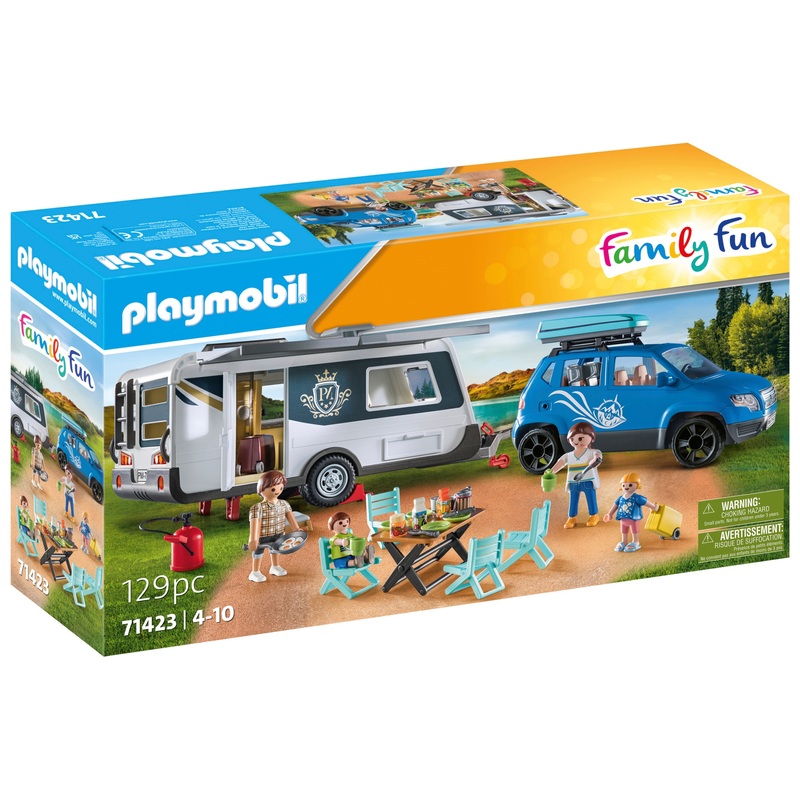 PLAYMOBIL Family Fun 71423 Caravan met Auto