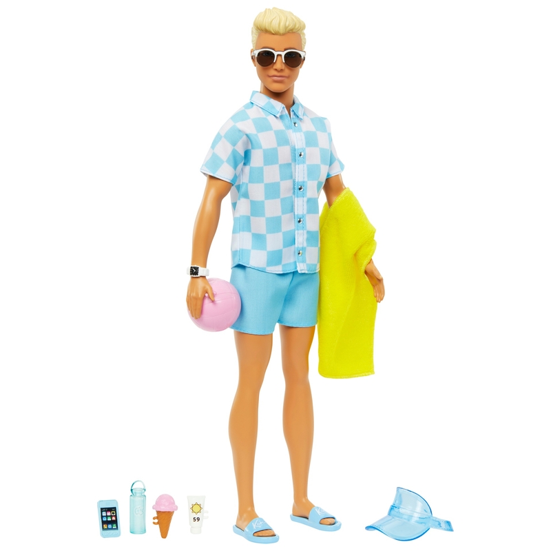 Barbie - Poupée Ken avec Tenue et Accessoires de Plage