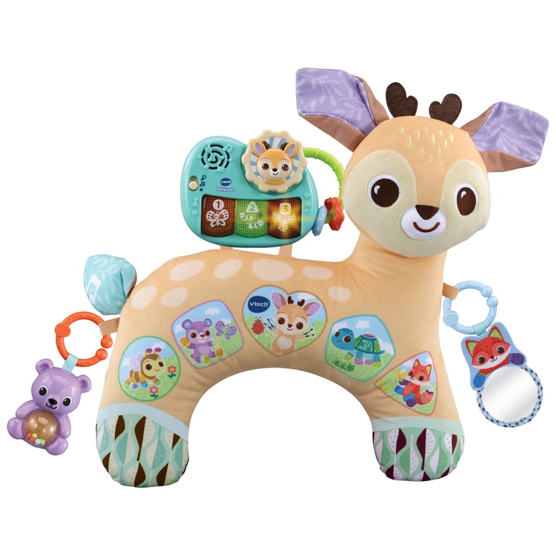 VTech Tummy Time Kissen Rehkissen mit Licht und Musik