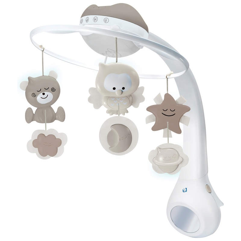 Infantino Muziekmobiel 3-in-1 met Nachtlampje en Sterrenprojector grijs
