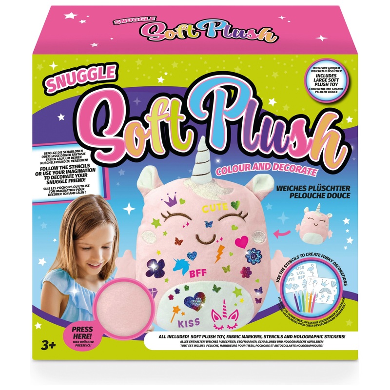 Snuggle Knuffel Eenhoorn om te Versieren 26 cm roze