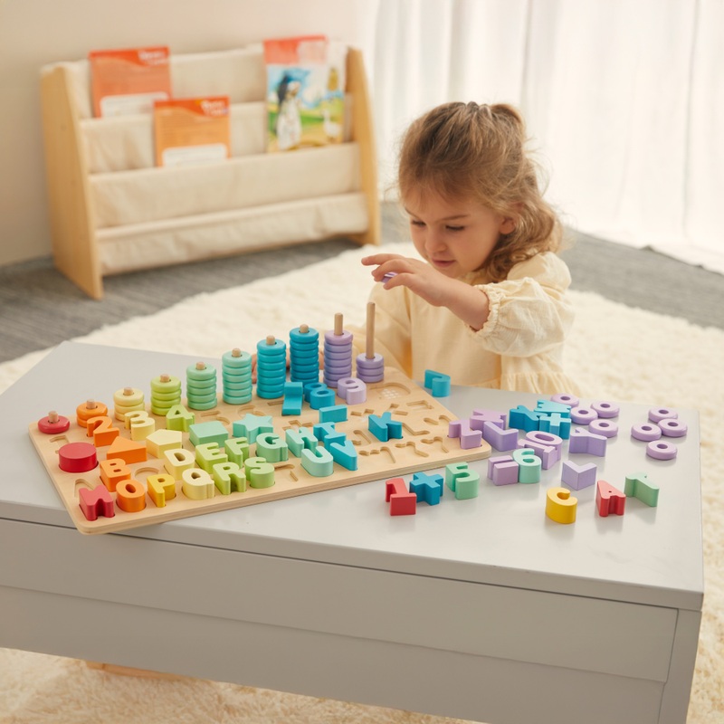 Squirrel Play Houten Set van Cijfers- en Lettervormen