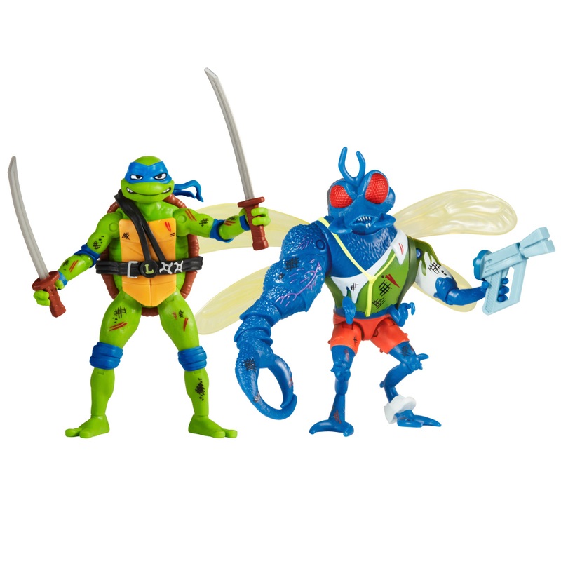 Teenage Mutant Ninja Turtles Mutant Mayhem Figuren Leonardo vs Superfly 2-pack