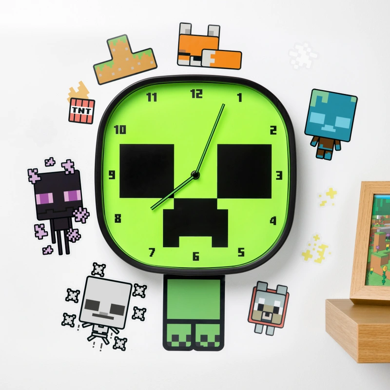 Minecraft Creeper Glow In The Dark Clock