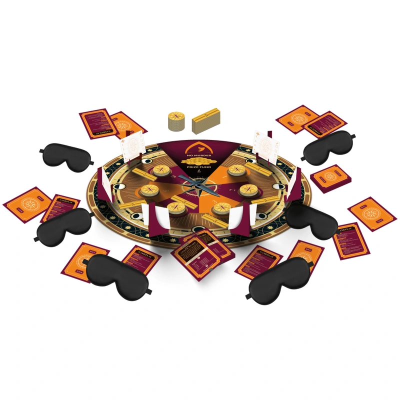 The Traitors board game components on a table