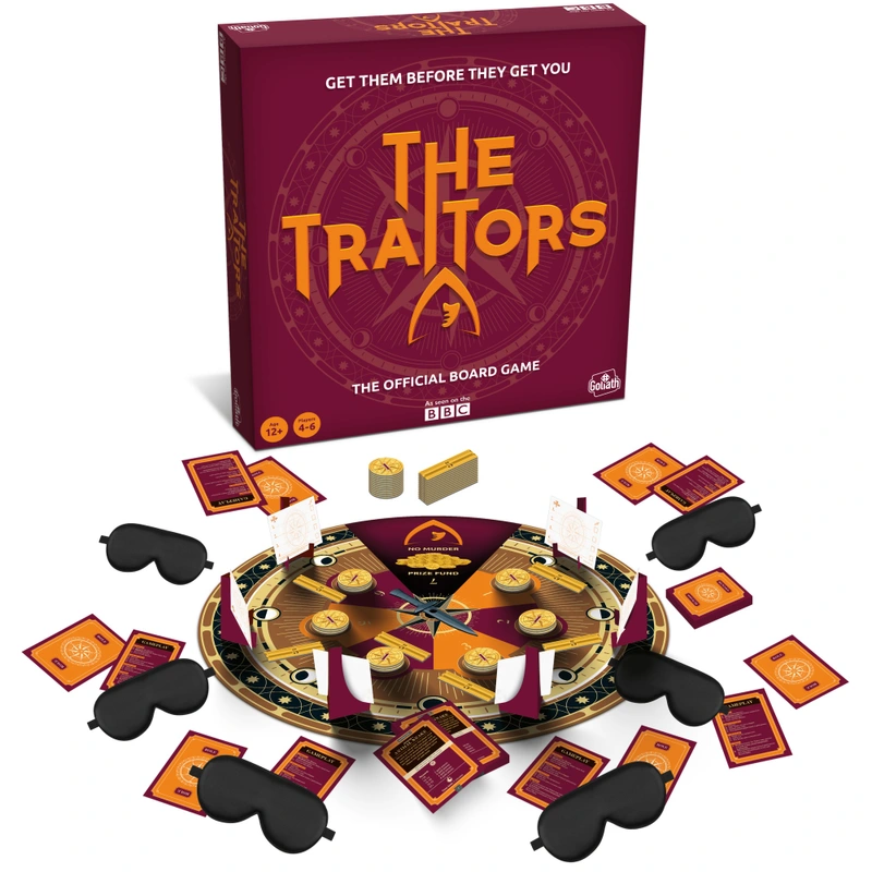 Friends playing The Traitors board game at home