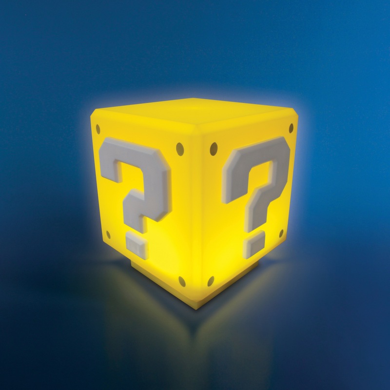 Paladone Nintendo Super Mario kleine vraagteken-blok lamp met geluid
