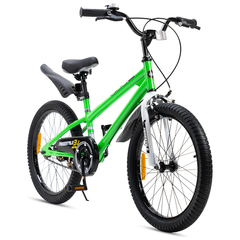 20 Inch Freestyle 3 Bike Green UK tyre grip