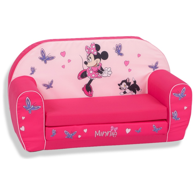 Disney Slaapbank Minnie Mouse Butterfly roze/rood