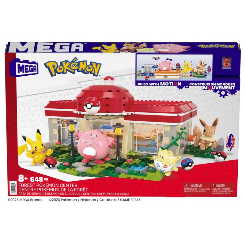 MEGA Pokémon Bouwset Bos Pokémoncentrum met Figuren