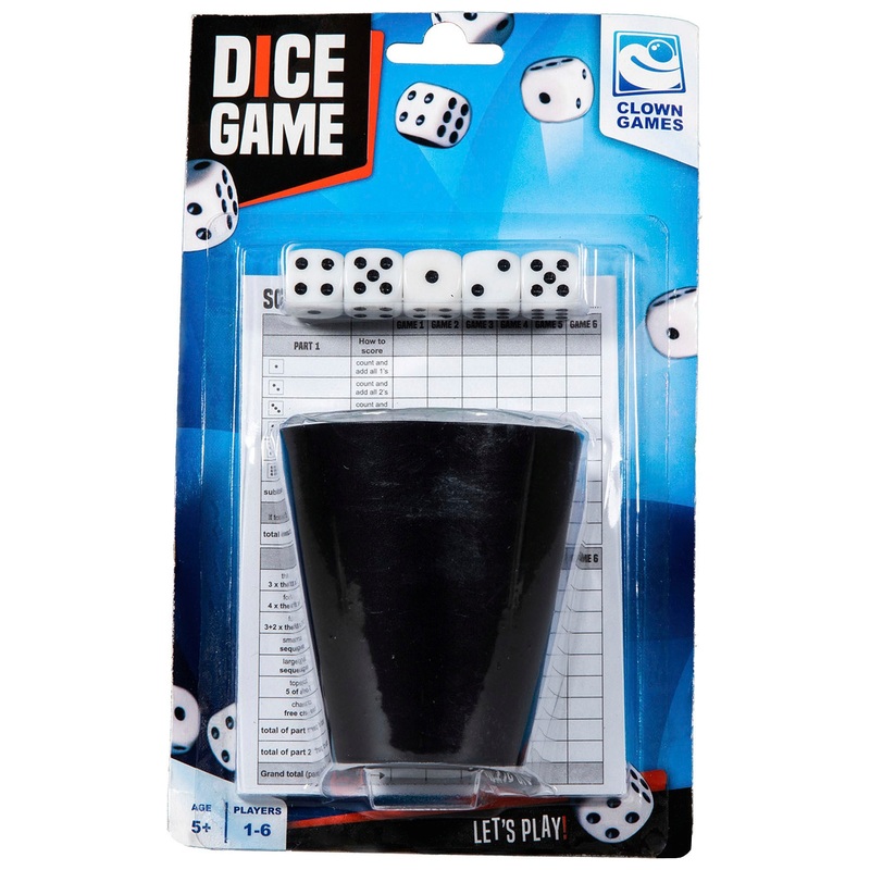 Clow Games Yatzee Dobbelset en Scoreblok