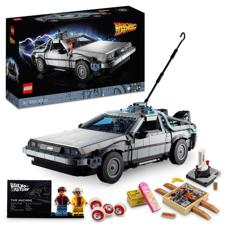 LEGO Icons 10300 Back to the Future Time Machine DeLorean Set for Adults