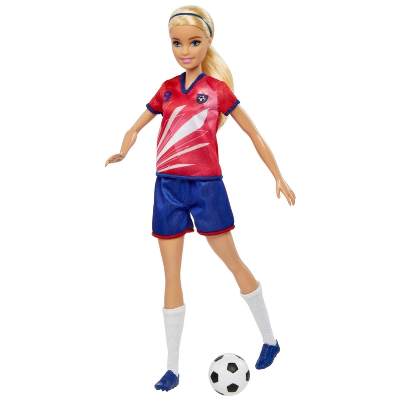 Barbie Football player action shot UK toy