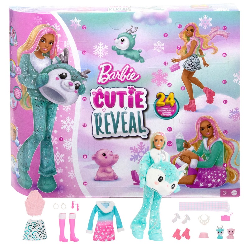 Calendrier de l'Avent Barbie Cutie Reveal 24 Surprises Smyths Toys France